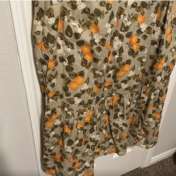 DIP Floral dress 3X Tie Shoulders Oranges - Picture 3 of 4